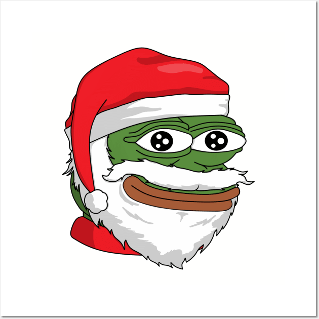 Santa Pepe FeelsOkayMan Wall Art by mullelito